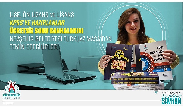 Nevşehir Belediyesi’nin, Kamu Personeli Seçme Sınavı (KPSS)’ye hazırlanan gençler için gerçekleştirdiği ücretsiz soru bankası dağıtımı devam ediyor