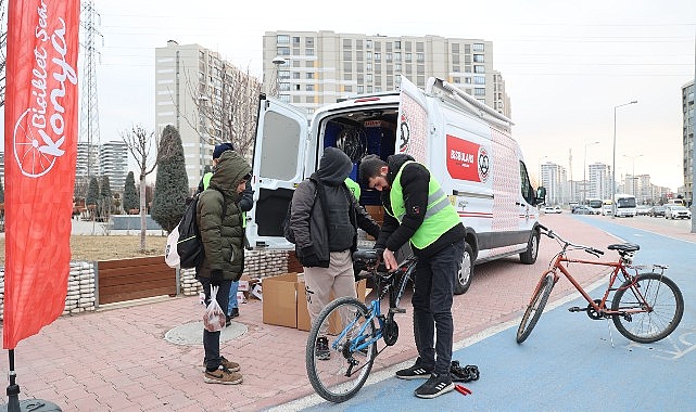 Konya Büyükşehir’den “Dünya Kışın Bisikletle İşe Gitme Günü” Etkinlikleri