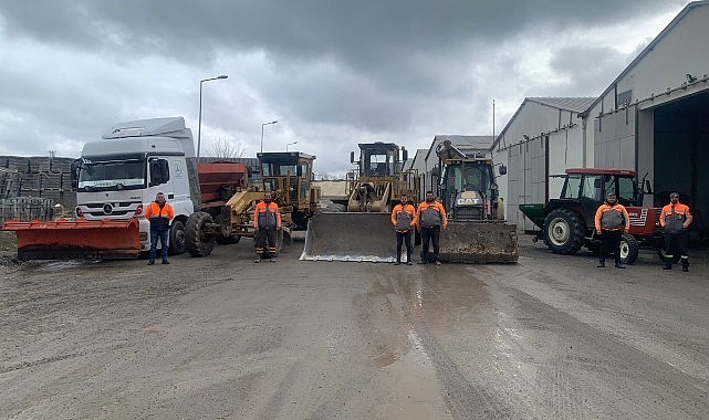 Lüleburgaz Belediyesi ekipleri kar yağışına hazır