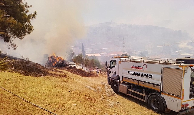 Başkan Aydın İsmetiye’deki yangın bölgesinde