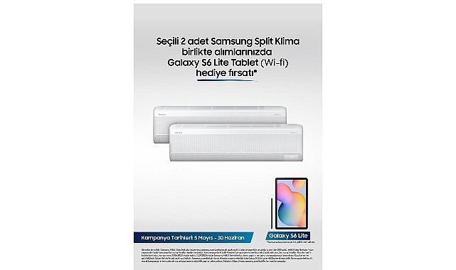 Samsung Split Klimalarda Galaxy S6 Tablet hediye fırsatı!