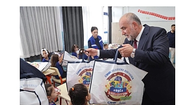 Okula Başlayan Tüm Öğrencilere Çanta ve Kırtasiye Seti Canik Belediyesi’nden!