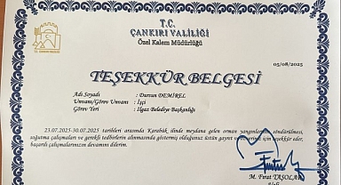 Yeşil Vatanın Bekçilerine Teşekkür Belgeleri Takdim Edildi